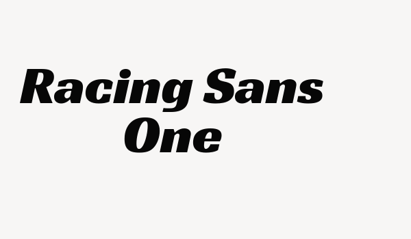 Racing Sans One Font