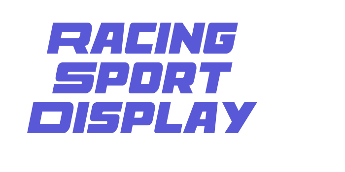 Racing Sport Display Font Download