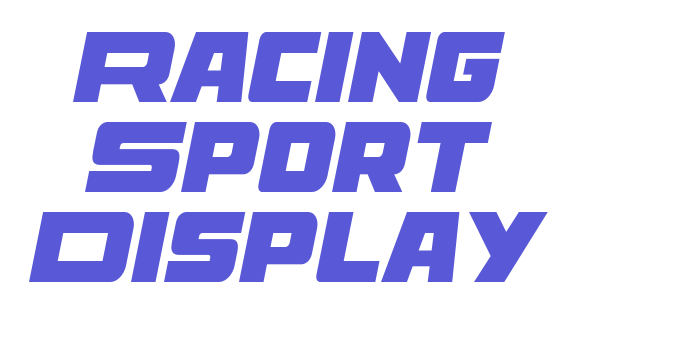 Racing Sport Display Font