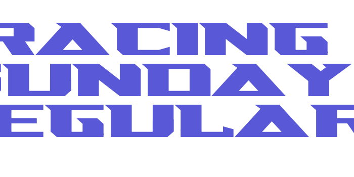 Racing Sunday Regular Font Download