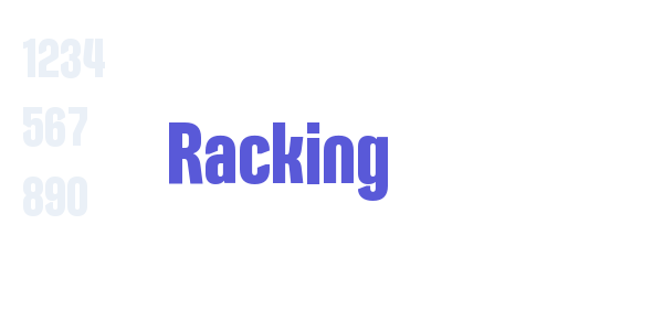 Racking font free