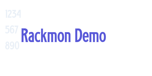 Rackmon Demo font