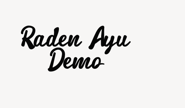 Raden Ayu Demo Font