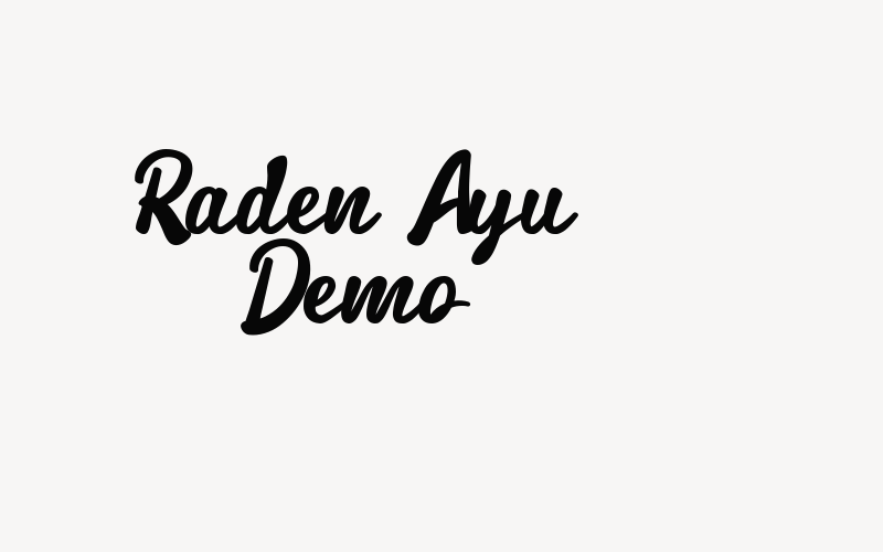 Raden Ayu Demo Font