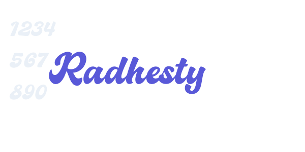 Radhesty font