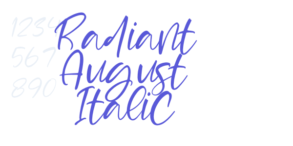 Radiant August Italic font