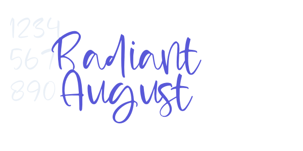 Radiant August font