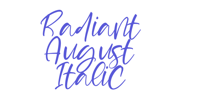 Radiant August Italic Font Download