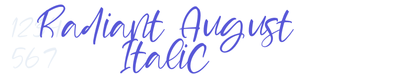 Radiant August Italic-related font