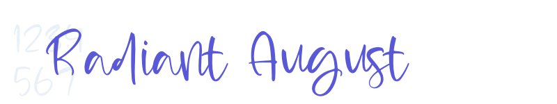 Radiant August-related font