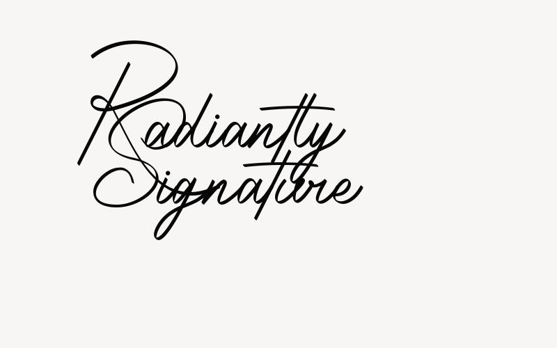 Radiantly Signature Font