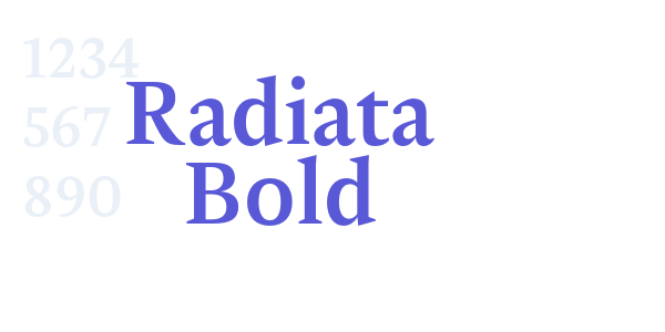 Radiata Bold font free