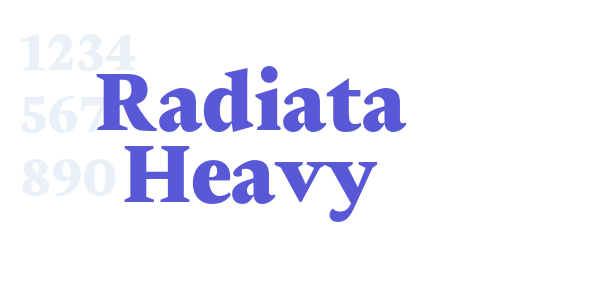 Radiata Heavy font free