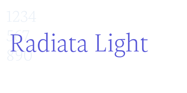 Radiata Light font free