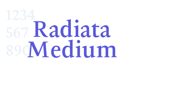 Radiata Medium font free