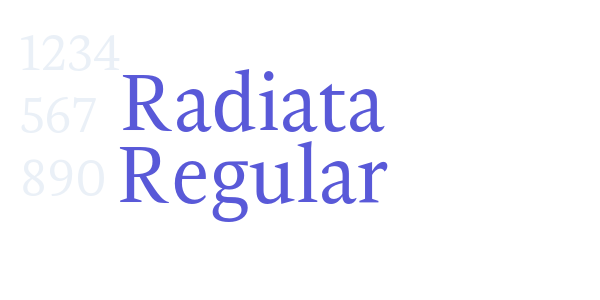 Radiata Regular font free