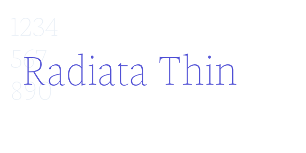 Radiata Thin font free