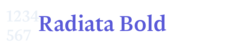 Radiata Bold-related font