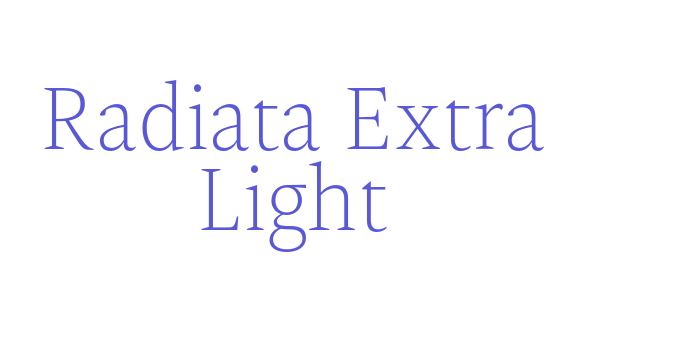 Radiata Extra Light Font Download