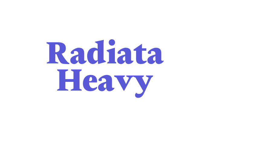 Radiata Heavy Font