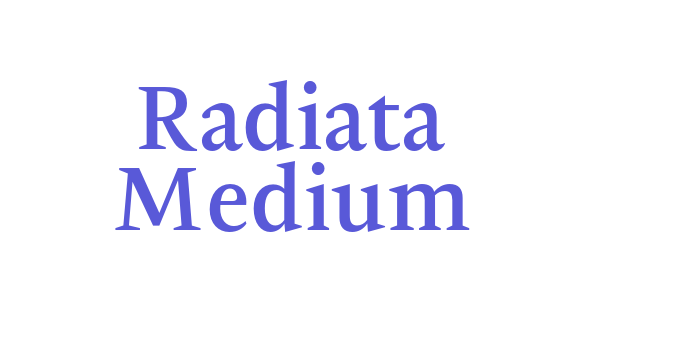 Radiata Medium Font Download