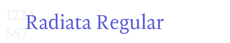 Radiata Regular-related font