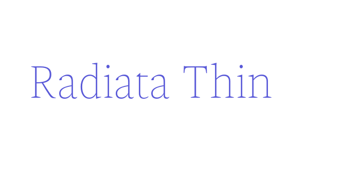 Radiata Thin Font Download