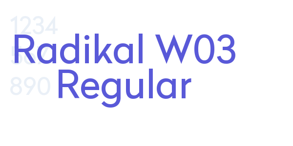 Radikal W03 Regular font free