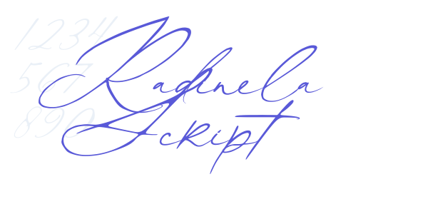 Radinela Script font free