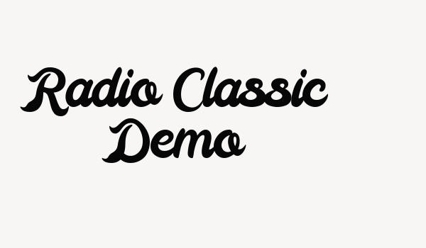 Radio Classic Demo Font