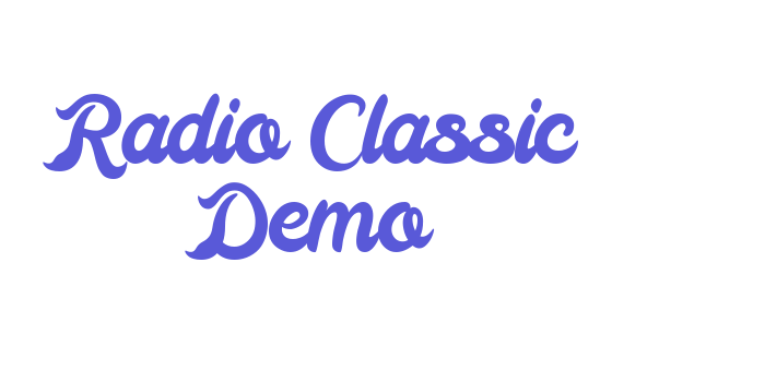 Radio Classic Demo Font Download