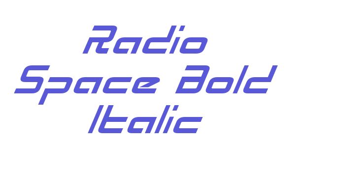 Radio Space Bold Italic Font Download