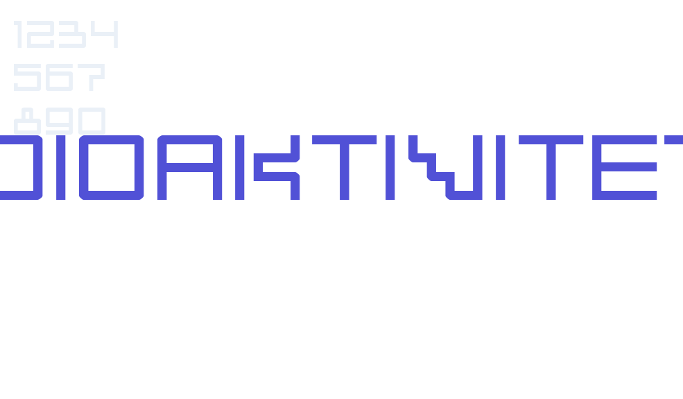 Radioaktivitet-font-download