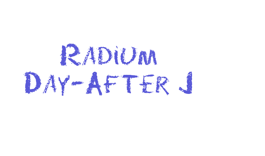 Radium Day-After J Font