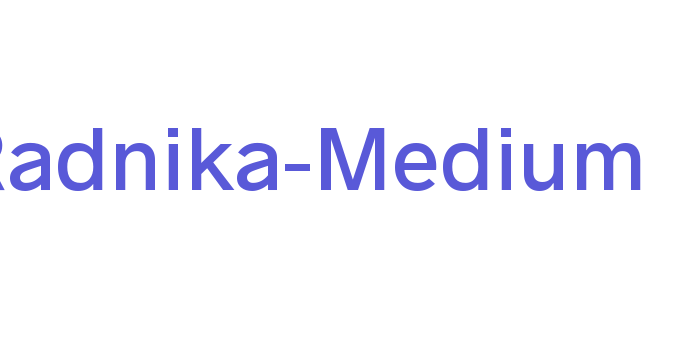 Download Radnika-Medium Font