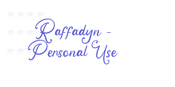 Raffadyn – Personal Use font free