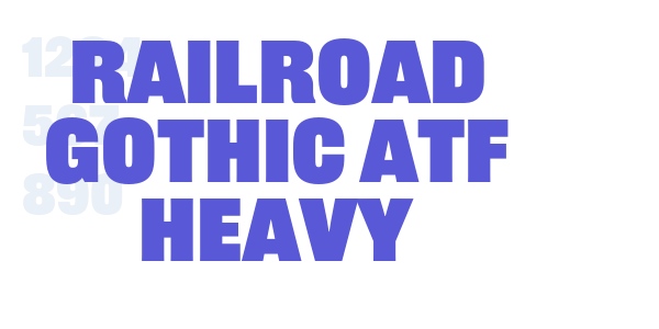 Railroad Gothic ATF Heavy font free