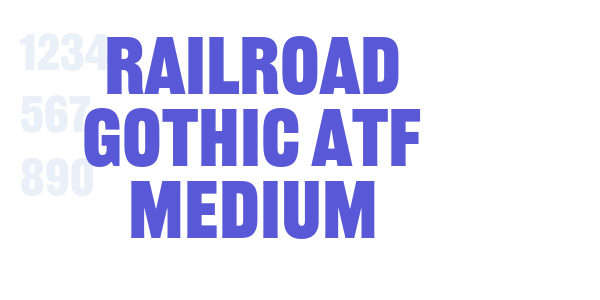 Railroad Gothic ATF Medium font free