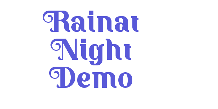 Rainat Night Demo Font