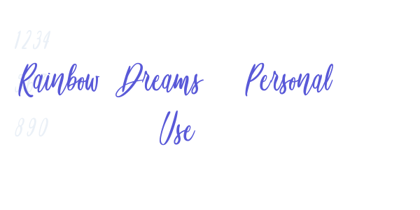 Rainbow Dreams – Personal Use font free