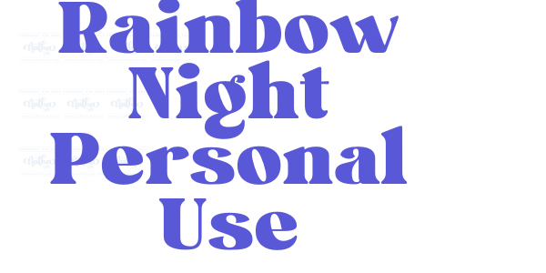 Rainbow Night Personal Use font