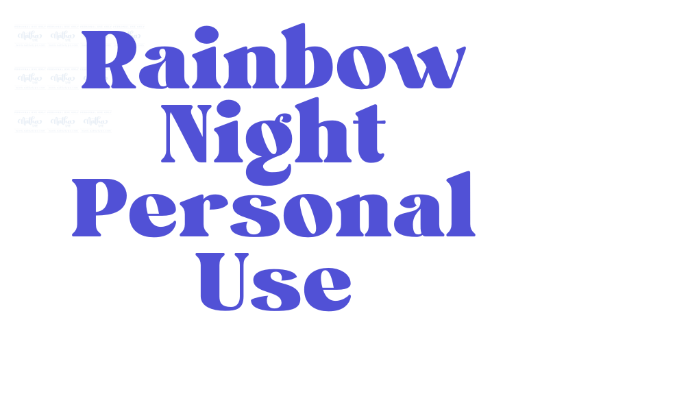 Rainbow Night Personal Use-font-download