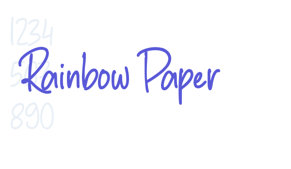 Rainbow Paper font free