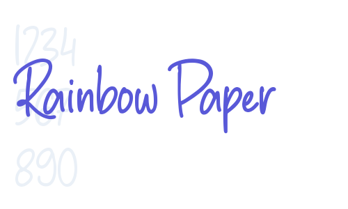 Rainbow Paper Font