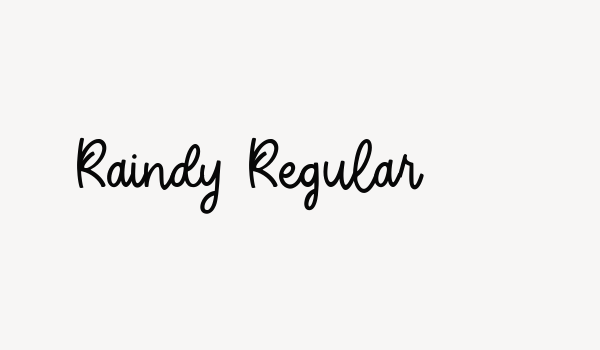 Raindy Regular Font