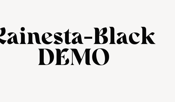 Rainesta-Black DEMO Font