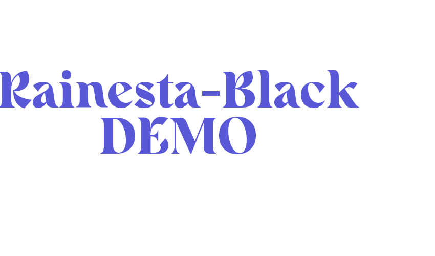 Rainesta-Black DEMO Font