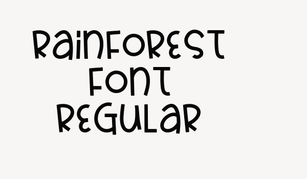 Rainforest Font Regular Font