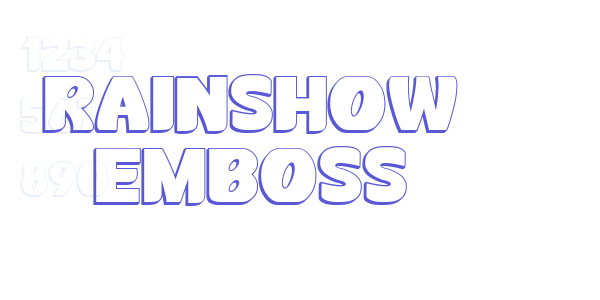 Rainshow Emboss font free