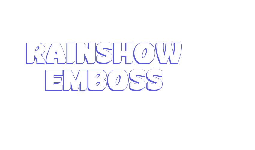 Rainshow Emboss Font